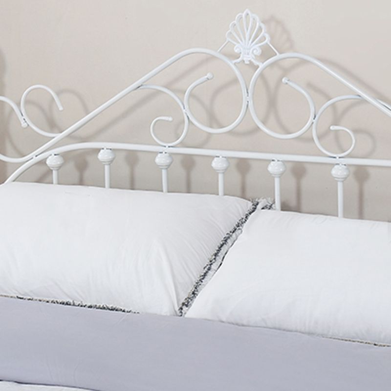Letto standard in metallo industriale, testiera ad arco a frame aperto