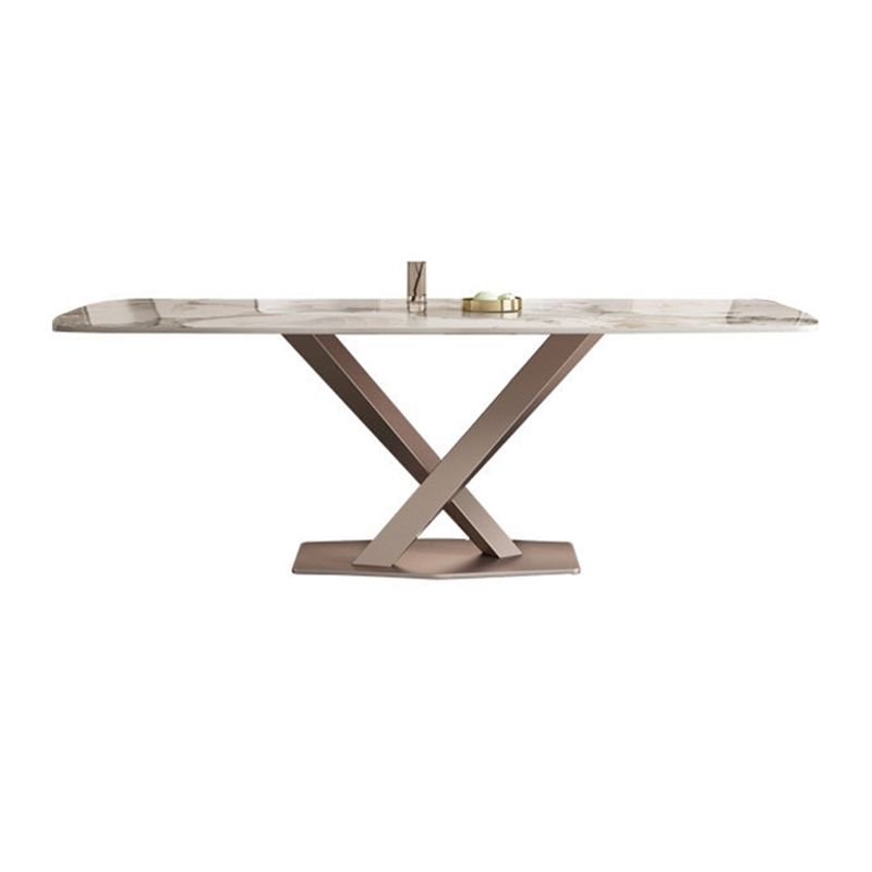 Glam Style Rectangle Table Set 1/2/5/7 Pieces Dining Set with Metal Legs Clearhalo 'Dining Room Sets' 'Dining Tables & Seating' 'dining_room_set' 'furn' 'furn_dining_room_set' 'Furniture' 'Kitchen & Dining Furniture' 1200x1200_63c59d7d-e21e-4152-b000-44e3e54d4504