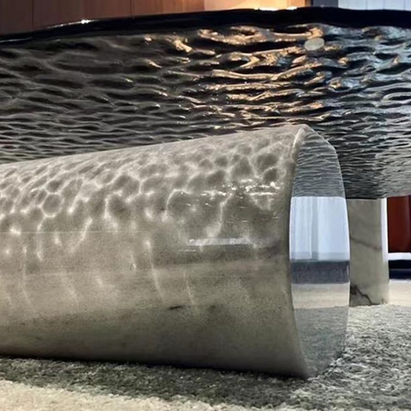 Mesa de cóctel de café con tapa de vidrio Mesa auxiliar o de café abstracta
