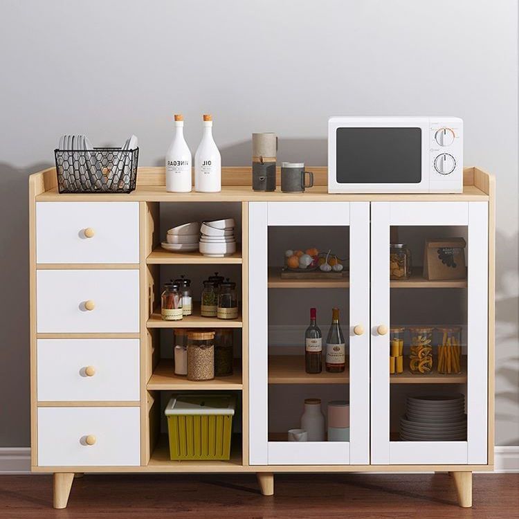 Sideboard mobile rettangolare la credenza moderna cucina in legno