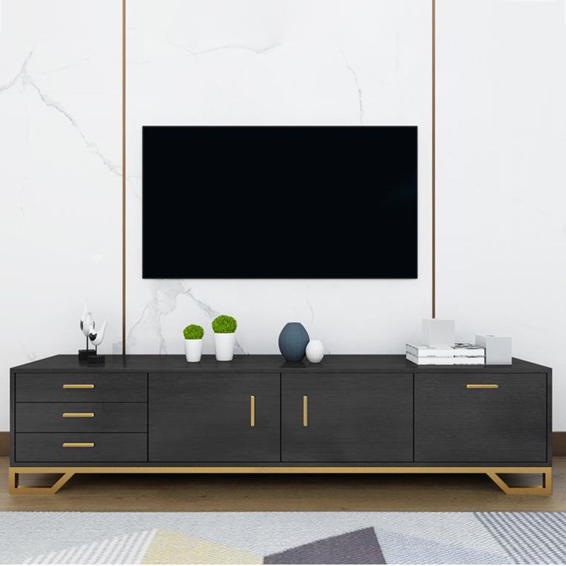 Glam TV Media Stand 16" W Wood Enclosed Storage TV Stand Console with Drawers Clearhalo 'furn' 'furn_tv_stands_entertainment_centers' 'Furniture' 'Living Room Furniture' 'TV Stands & Entertainment Centers' 'TV Stands & Media Storage Furniture' 'tv_stands_entertainment_centers' 1200x1200_63c78e73-1238-4217-a1fb-85f5d95afe5e