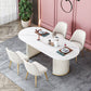 Glam Sintered Stone Top Kitchen Dining Table Oval Standard Dining Table with Double Pedestal Bases Clearhalo ' dining_table' 'Dining Tables & Seating' 'Dining Tables' 'furn' 'furn_dining_table' 'Furniture' 'furniture_dining_table' 'Kitchen & Dining Furniture' 'kitchen&dining_furn' 'kitchen' 'kitchen_dining_table' 1200x1200_63cafd51-6c3a-4bfc-bbf4-907c01fe2a4a