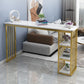 Mesa industrial rectangular con altura de barra, mesa de bar de madera sintética con base de almacenamiento