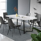Modern 1/4/6/7 Pieces Dining Set Sintered Stone Dining Table Set for Home Clearhalo 'Dining Room Sets' 'Dining Tables & Seating' 'dining_room_set' 'furn' 'furn_dining_room_set' 'Furniture' 'furniture_dining_room_set' 'Kitchen & Dining Furniture' 'kitchen&dining_furn' 'kitchen' 1200x1200_63cc51ec-0be7-441a-9db0-e7c8afc44247