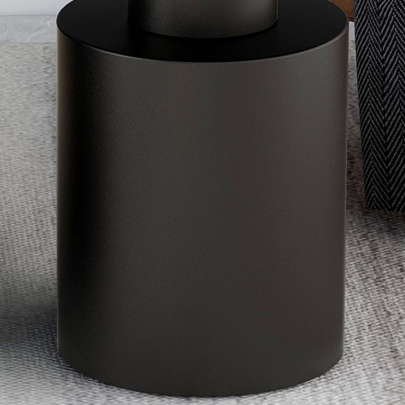 Modernism Black/White Pedestal 1 Coffee Table Round Metal Table