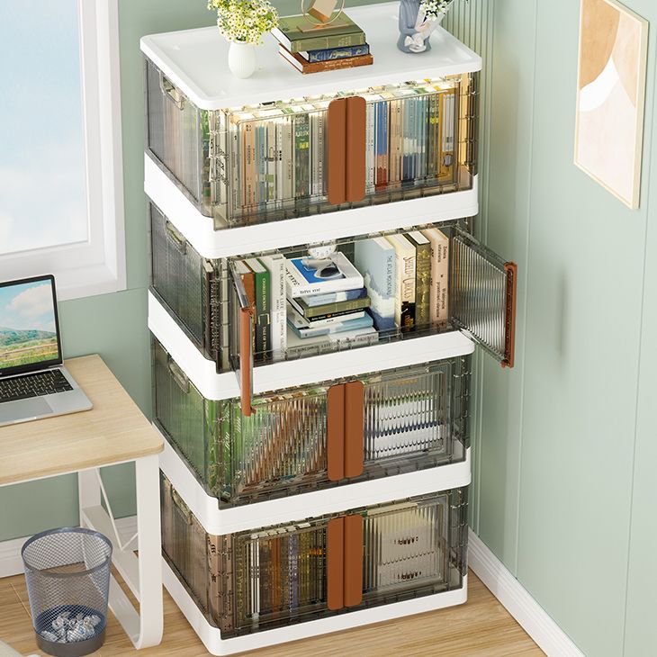 Contemporary Shelf Bookcase Folding Closed Back Plastic Bookcase Clearhalo 'Bookcases' 'furn' 'furn_bookcases' 'Furniture' 'Office Furniture' 1200x1200_63d19f83-9dc6-46ea-a559-77134817c7be