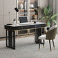Modern 2-drawer Office Desk Sintered Stone Home Desk with Metal Base Clearhalo 'furn' 'furn_office_desk' 'Furniture' 'Office Desks' 'Office Furniture' 'office_desk' 1200x1200_63d37881-6a8a-4e12-874f-9d97bb8982ee