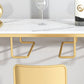 Glam 41.3"H Iron Bar Table Marble White Top Specialty Bistro Table in Gold Clearhalo 'Bar Furniture' 'Bar Tables' 'bar_tables' 'furn' 'furn_bar_tables' 'Furniture' 'furniture_bar_tables' 'Kitchen & Dining Furniture' 'kitchen&dining_furn' 'kitchen' 1200x1200_63d37c76-b9df-41e5-b9c8-9599440dc93f