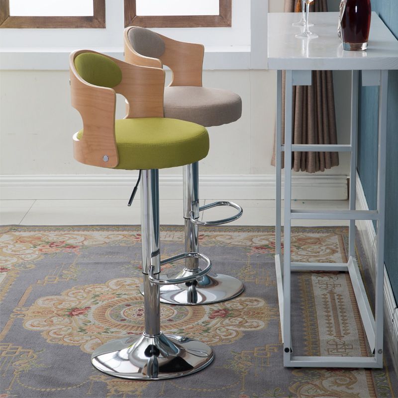 Rotating Barstool Nordic Style Steel Pedestal Bar Stool for Dining Room Clearhalo 'Bar Furniture' 'Bar Stools' 'bar_stools' 'furn' 'furn_bar_stools' 'Furniture' 'Kitchen & Dining Furniture' 1200x1200_63d4af07-2c65-4973-addf-79800b2f633c