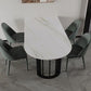 Sintered Stone Top Table with Double Pedestal Modern White Table for Restaurant Clearhalo 'Dining Tables & Seating' 'Dining Tables' 'dining_table' 'furn' 'furn_dining_table' 'Furniture' 'furniture_dining_table' 'Kitchen & Dining Furniture' 'kitchen' 'kitchen_dining_table' 1200x1200_63d4b52f-f076-4616-9873-512e63e67c01