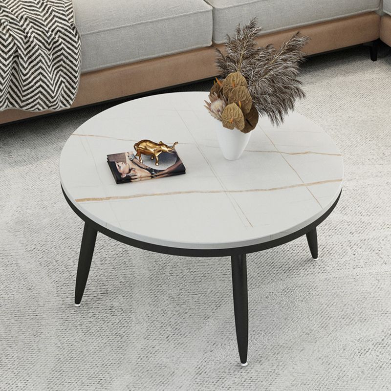 17"H Contemporary Coffee Table Round Stone Coffee Cocktail Table Clearhalo 'Coffee & Accent Tables' 'Coffee Tables' 'coffee_tables' 'furn' 'furn_coffee_tables' 'Furniture' 'Living Room Furniture' 1200x1200_63d531db-4d94-457b-92a1-4a978e1c928d