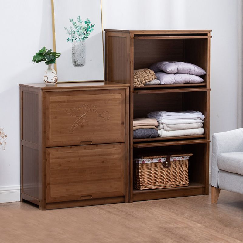 Mobile rettangolo moderno della metà secolo mobile marrone con porte in legno massiccio