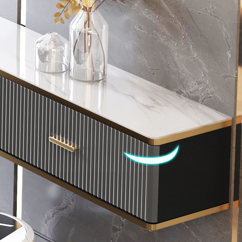 Glam Floating TV Media Stand with Drawers Stone and Wood TV Stand Clearhalo 'furn' 'furn_tv_stands_entertainment_centers' 'Furniture' 'Living Room Furniture' 'TV Stands & Entertainment Centers' 'TV Stands & Media Storage Furniture' 'tv_stands_entertainment_centers' 1200x1200_63d71c64-271f-48b7-9b26-eafb2c3cf5ae