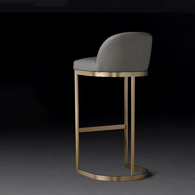 Industrial Low Back Stool PU Leather Counter Stool with Metal Legs Clearhalo 'Bar Furniture' 'Bar Stools' 'bar_stools' 'furn' 'furn_bar_stools' 'Furniture' 'Kitchen & Dining Furniture' 1200x1200_63d782a9-b4ef-4359-8302-71cee69a6864
