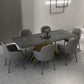 Glam Rectangle Shape Dining Table Sintered Stone Top Standard Dining Table for Kitchen Clearhalo ' dining_table' 'Dining Tables & Seating' 'Dining Tables' 'furn' 'furn_dining_table' 'Furniture' 'furniture_dining_table' 'Kitchen & Dining Furniture' 'kitchen&dining_furn' 'kitchen' 'kitchen_dining_table' 1200x1200_63da3849-2644-4f4e-9049-70b6d8a56fc2