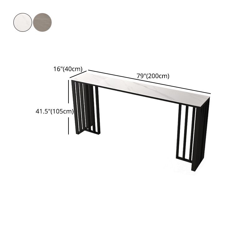 Contemporary Style Sintered Stone Table Rectangle Bar Counter Table for Home Clearhalo 'Bar Furniture' 'Bar Tables' 'bar_tables' 'furn' 'furn_bar_tables' 'Furniture' 'furniture_bar_tables' 'Kitchen & Dining Furniture' 1200x1200_63da906e-cbd8-4b49-89fb-e1a15a607573