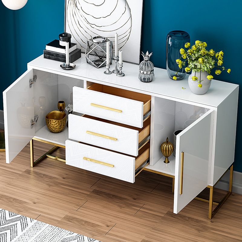 Gabinetes paralela glamoroso de buffet reflejados 3 cajones y 2 puertas buffet de comedor