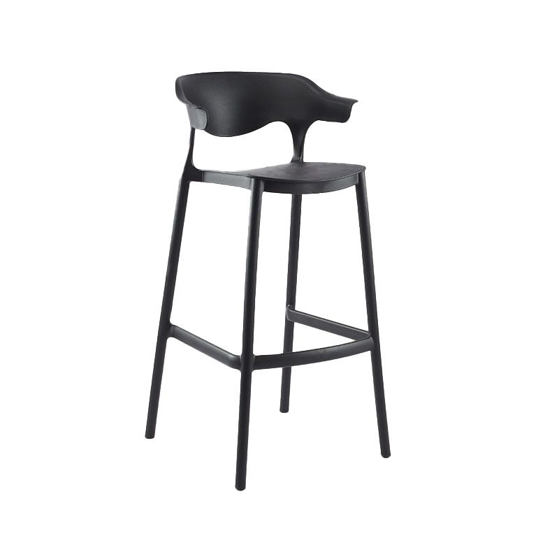 Scandinavian Matte Finish Plastic Barstool Armed Milk Tea Shop Stool Clearhalo 'Bar Furniture' 'Bar Stools' 'bar_stools' 'furn' 'furn_bar_stools' 'Furniture' 'furniture_bar_stools' 'Kitchen & Dining Furniture' 1200x1200_63dbc483-b4c5-4878-b948-1fe479764830