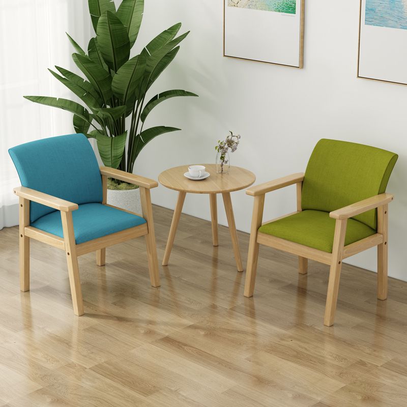 Home Scandinavian Arm Chair Wood Upholstered Solid Back Dining Room Chair Clearhalo ' kitchen&dining_furn' 'Dining Chairs' 'Dining Tables & Seating' 'dining_chair' 'furn' 'furn_dining_chair' 'Furniture' 'furniture_dining_chair' 'Kitchen & Dining Furniture' 'kitchen' 1200x1200_63dbcd4a-f4eb-4c93-a2fa-ed3a26a8b6b9