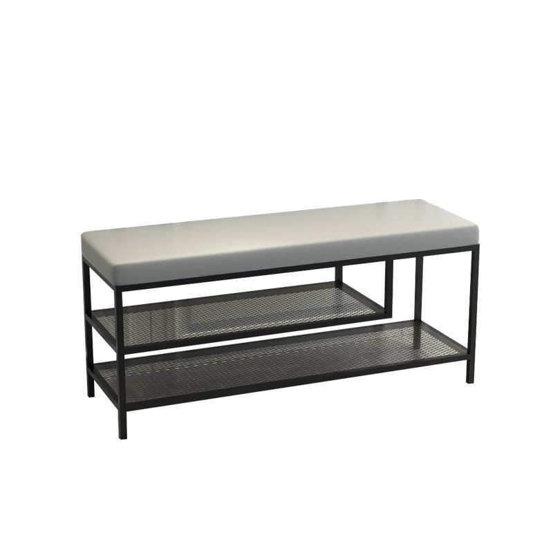 12.6 Inch Wide Seating Bench Modern Metal Cushioned Entryway Bench Clearhalo 'Benches' 'Chairs & Seating' 'furn' 'furn_benches' 'Furniture' 'Living Room Furniture' 1200x1200_63dc0905-4831-4dc0-8a82-6375be6a9d36