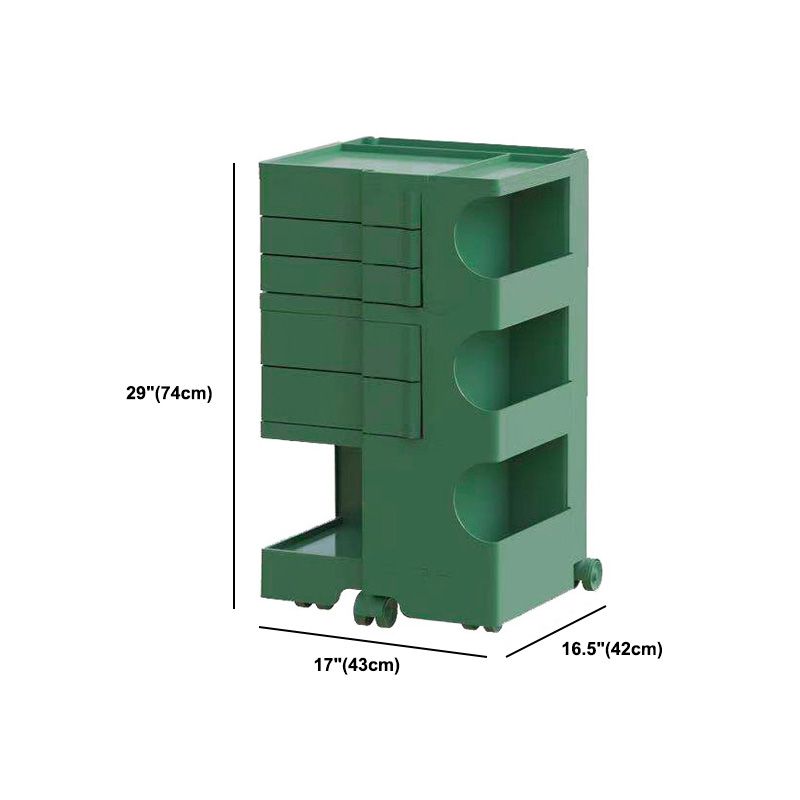 Modern Plastic/Wood 2/4 -Drawer, 3/4 - Plank Nightstand 20.9 "/29.1" Tall Nightstand