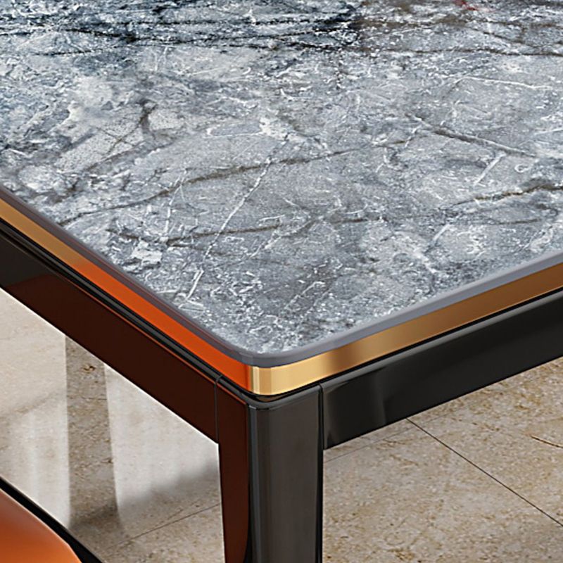 Medieval Modern Sintered Stone Dining Table Rectangle Kitchen Table with 4 Legs Clearhalo 'Dining Tables & Seating' 'Dining Tables' 'dining_table' 'furn' 'furn_dining_table' 'Furniture' 'furniture_dining_table' 'Kitchen & Dining Furniture' 'kitchen' 'kitchen_dining_table' 1200x1200_63dd2caa-5b59-4d87-abd6-4aa0b1cf80db