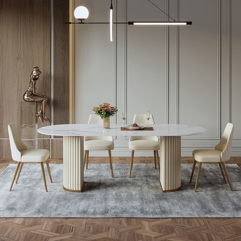 1/4/5/7 Pcs Sintered Stone Dining Room Set Dining Room Table and Chair Set Clearhalo 'Dining Room Sets' 'Dining Tables & Seating' 'dining_room_set' 'furn' 'furn_dining_room_set' 'Furniture' 'furniture_dining_room_set' 'Kitchen & Dining Furniture' 1200x1200_63de0c79-952c-441b-8beb-da9e97c764f6