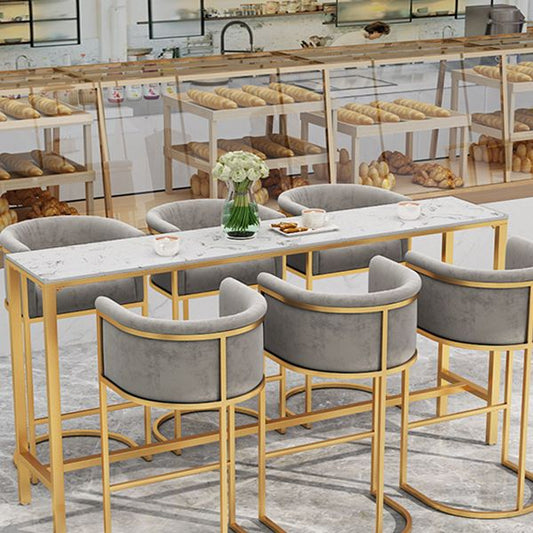 Bancone in pietra in stile glam nordico tavolino rettangolo bar per cucina