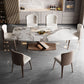 Glam Sintered Stone Rectangle Dining Table Kitchen Standard Dining Table with Pedestal Base Clearhalo ' dining_table' 'Dining Tables & Seating' 'Dining Tables' 'furn' 'furn_dining_table' 'Furniture' 'furniture_dining_table' 'Kitchen & Dining Furniture' 'kitchen&dining_furn' 'kitchen' 'kitchen_dining_table' 1200x1200_63e00a84-d929-4335-a3df-9eeb0aec8fee