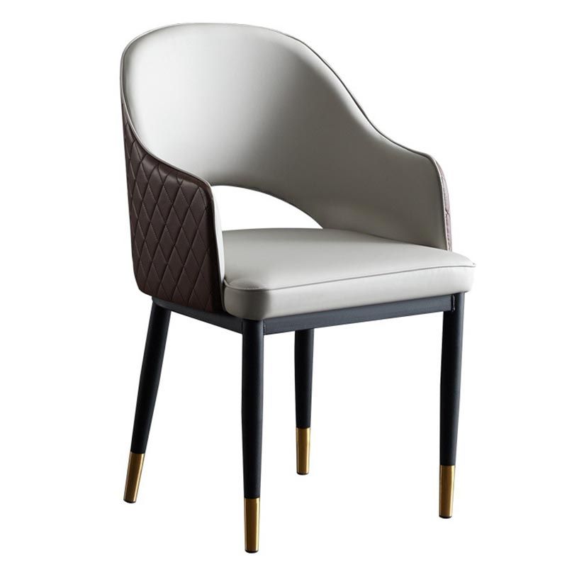 Glamderleder Esstuhl offener Essnebel Möbel mit Eisenbeinen in mattem Finish