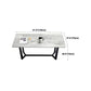 Ensemble de table rectangulaire en pierre agglomérée de style moderne, ensemble de salle à manger 1/4/5 pièces