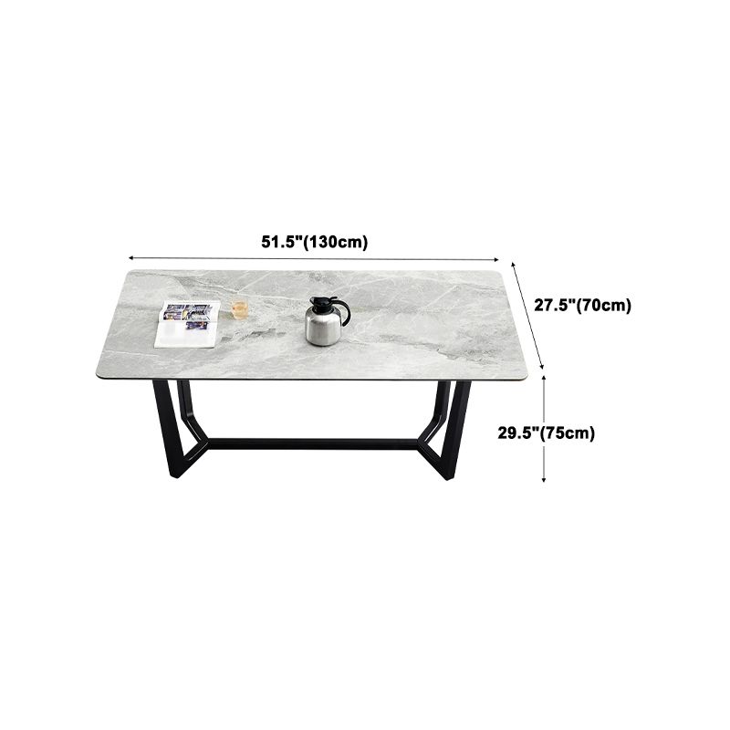 Ensemble de table rectangulaire en pierre agglomérée de style moderne, ensemble de salle à manger 1/4/5 pièces