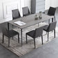 Standard Sintered Stone Top Dining Set with Black Metallic Legs Base for Dining Furniture Clearhalo 'Dining Room Sets' 'Dining Tables & Seating' 'dining_room_set' 'furn' 'furn_dining_room_set' 'Furniture' 'furniture_dining_room_set' 'Kitchen & Dining Furniture' 'kitchen&dining_furn' 'kitchen' 1200x1200_63e31fc5-1f7f-44b8-96ea-1b7da949108b