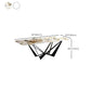 Industrial Style Sintered Stone Table Dining Rectangle Table with Metal Legs for Home Use