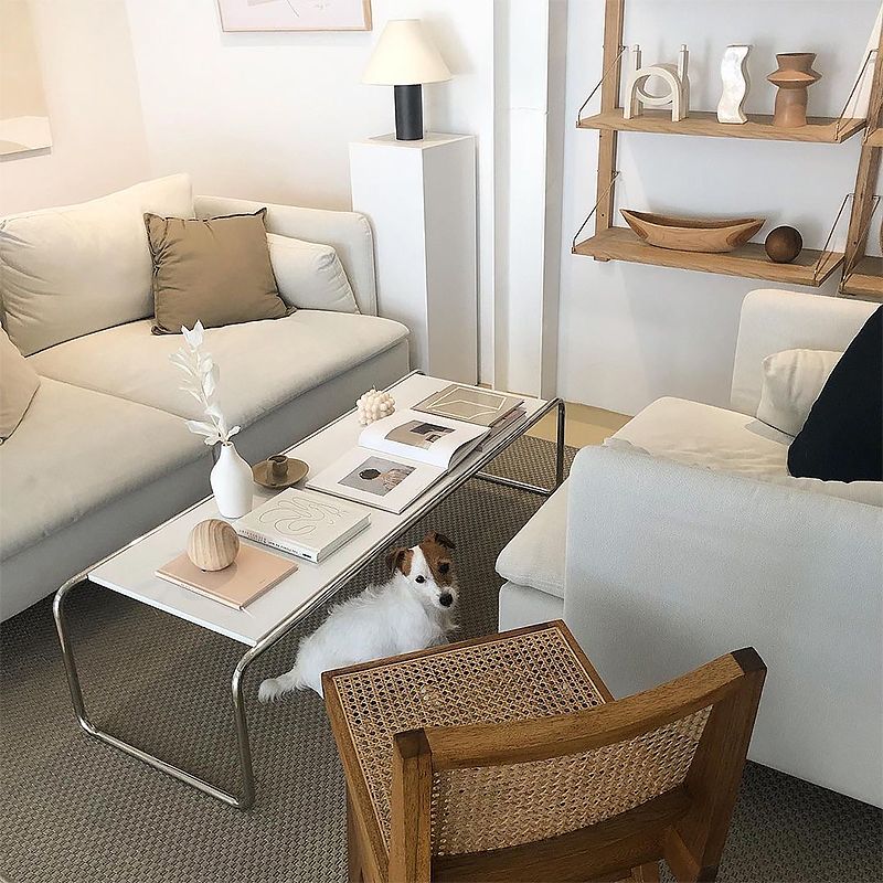 Tavolino da caffè in slitta scandinava Tavolino per soggiorno e camera da letto