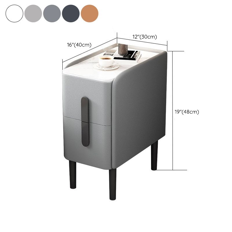 Modernos 2 cajones acento mesa de noche de mesa antigua