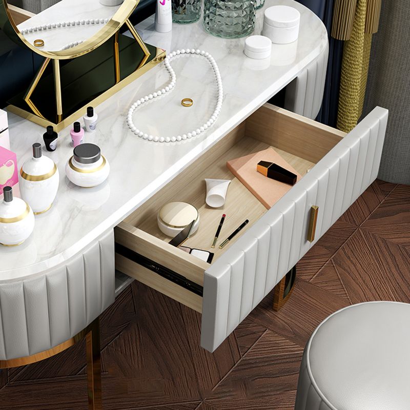 Glam Slate Top Vanity Dressing Table Set White Make-up Vanity Clearhalo 'Bedroom Furniture' 'furn' 'furn_makeup_vanities' 'Furniture' 'Makeup Vanities' 'makeup_vanities' 1200x1200_63ea173a-4f13-4d42-9ec5-a29775baedc5