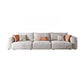 Square Armrest Belt Pillow Back Sofa Bed White Cloth Art Sofa