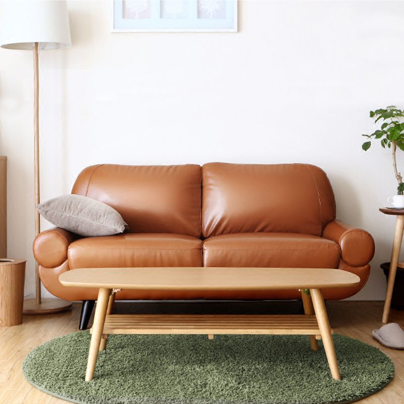 Sofá de almohada cosida modernismo falso de cuero de cuero sofá