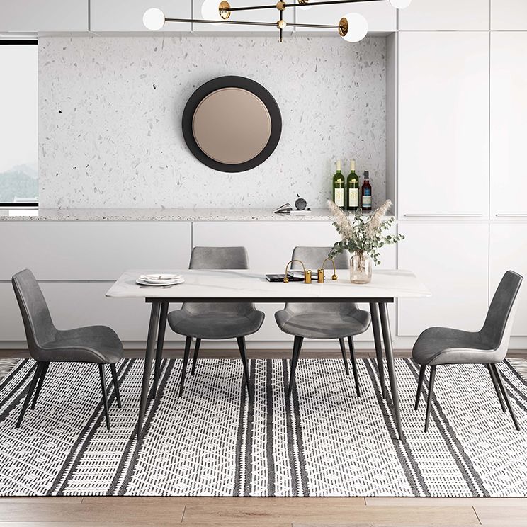 Rectangle Stone Home Furniture Industrial Style Dining Room Collection Clearhalo ' dining_table' 'Dining Tables & Seating' 'Dining Tables' 'furn' 'furn_dining_table' 'Furniture' 'furniture_dining_table' 'Kitchen & Dining Furniture' 'kitchen&dining_furn' 'kitchen' 'kitchen_dining_table' 1200x1200_63eb708a-0116-469c-89a6-4a59f08b94b8