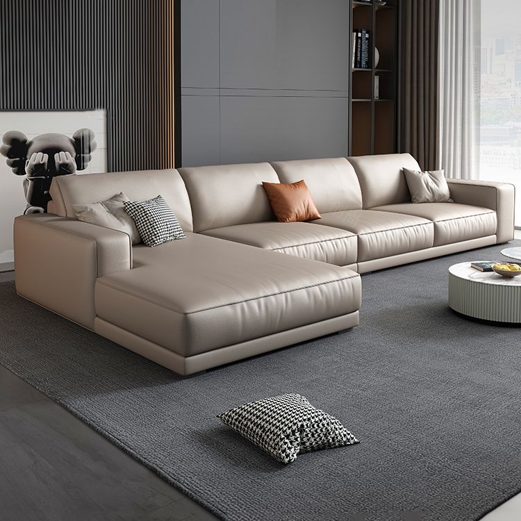 Cushions Faux Leather Square Arm Sofa with Waterproof and Wear-resisting Clearhalo 'furn' 'furn_sectionals' 'Furniture' 'furniture_sectionals' 'kitchen' 'kitchen_sectionals' 'Living Room Furniture' 'Sectionals' 1200x1200_63ebf5df-21fe-4cd3-9b2d-311c810ee5dc