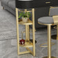 Marble Living Room Pub/Bar Table Double Pedestal Storage Bar/Dinette Table Clearhalo 'Bar Furniture' 'Bar Tables' 'bar_tables' 'furn' 'furn_bar_tables' 'Furniture' 'furniture_bar_tables' 'Kitchen & Dining Furniture' 'kitchen&dining_furn' 'kitchen' 1200x1200_63ed076c-f2df-42e0-9a1a-d0b528bf8771