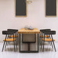 1/5 Pieces Rectangular Dining Table Set Industrial Style Wooden Dining Table with Chairs