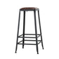 Tabouret de bar en cuir PU de style de style industriel avec des jambes en métal pour restaurant