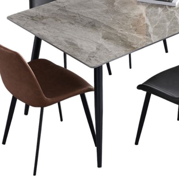 Sintered Stone Home Dining Table Industrial Rectangle Dining Room Table Clearhalo 'Dining Tables & Seating' 'Dining Tables' 'dining_table' 'furn' 'furn_dining_table' 'Furniture' 'Kitchen & Dining Furniture' 1200x1200_63edeed2-8b49-464e-aadc-3ebf8c971a7e