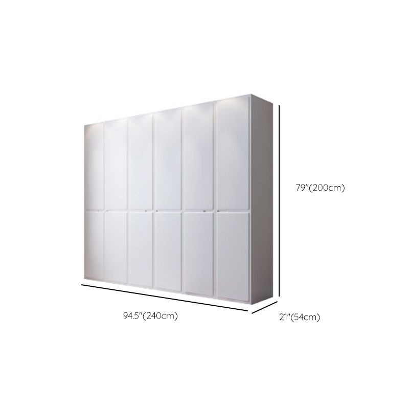 Engineered Wood Wardrobe Cabinet with Garment Rod Modern Wardrobe Closet