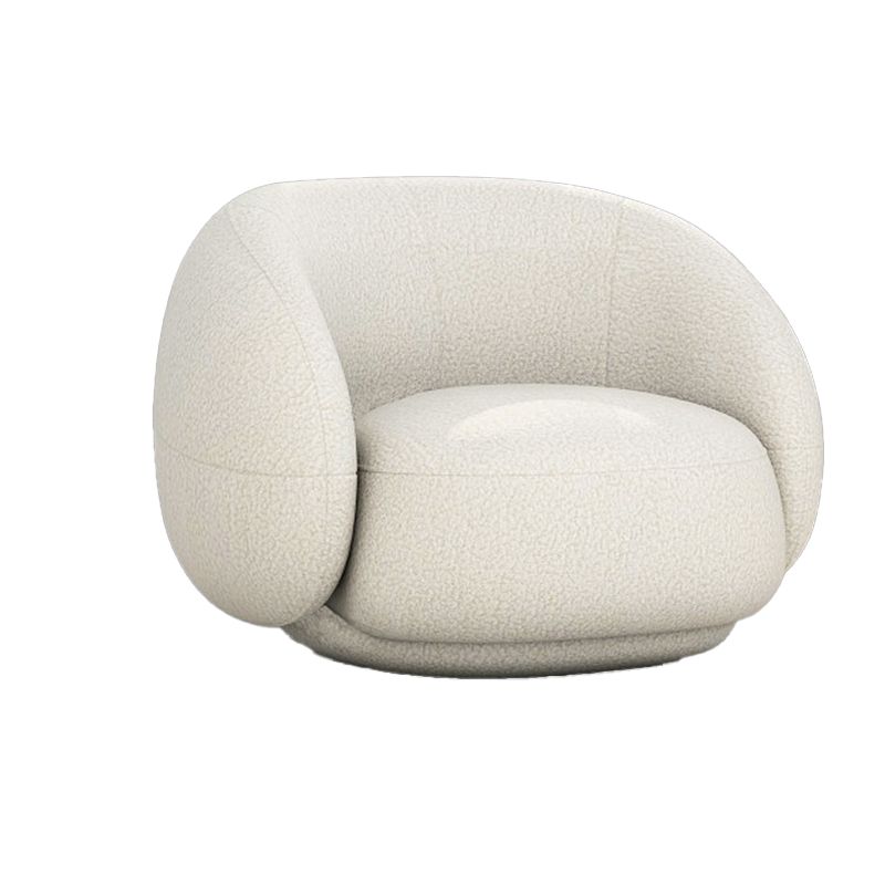 Sofá sofá sofá de lana curva en blanco para sala de estar, apartamento