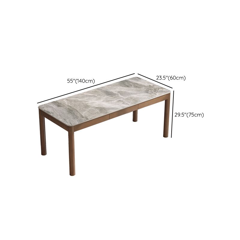 Rectangular Shaped Office Desk 4 Legs Writing Desk in Brown for Home Clearhalo 'furn' 'furn_office_desk' 'Furniture' 'Office Desks' 'Office Furniture' 'office_desk' 1200x1200_63efed0f-01b8-4c6f-9945-ff19d7dcb376
