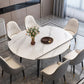 Modern Style Sintered Stone Dining Table White Round Table with Black Legs Clearhalo ' dining_table' 'Dining Tables & Seating' 'Dining Tables' 'furn' 'furn_dining_table' 'Furniture' 'furniture_dining_table' 'Kitchen & Dining Furniture' 'kitchen&dining_furn' 'kitchen' 'kitchen_dining_table' 1200x1200_63f0b891-7385-45de-ac87-72c94d98c2ff