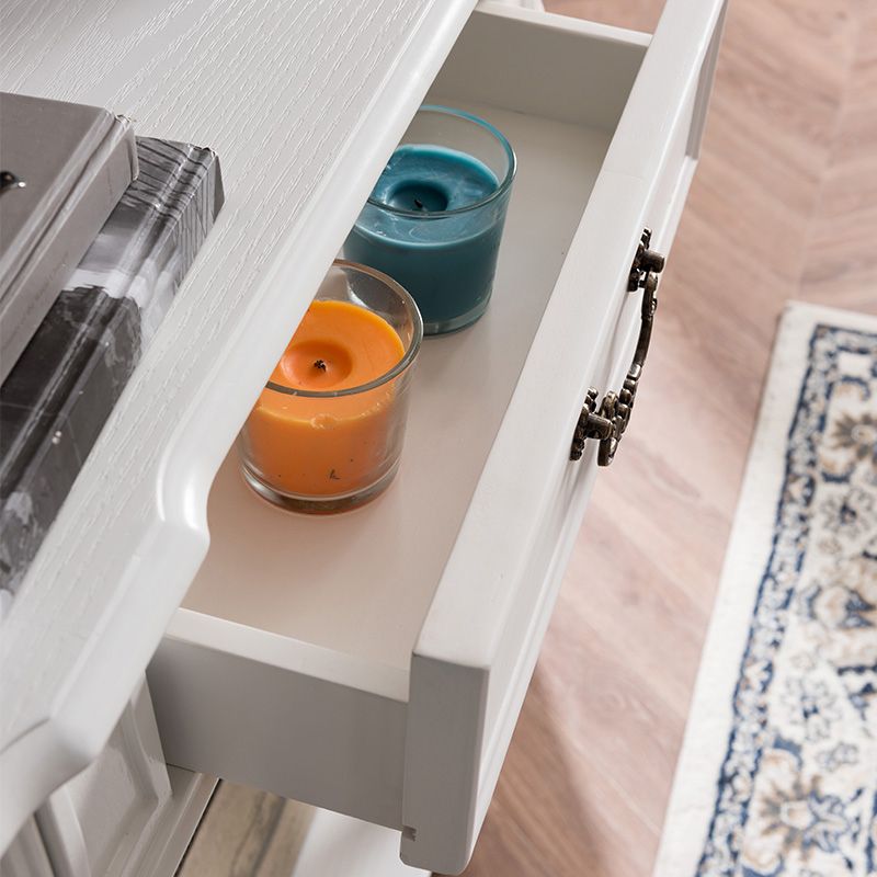 35.43 "Tall 1-ladel console tabel massief houten accenttafel met plank